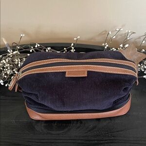 NEW Men's Nautica Vintage Navy Corduroy Travel Dopp Kit - 11 Inches
